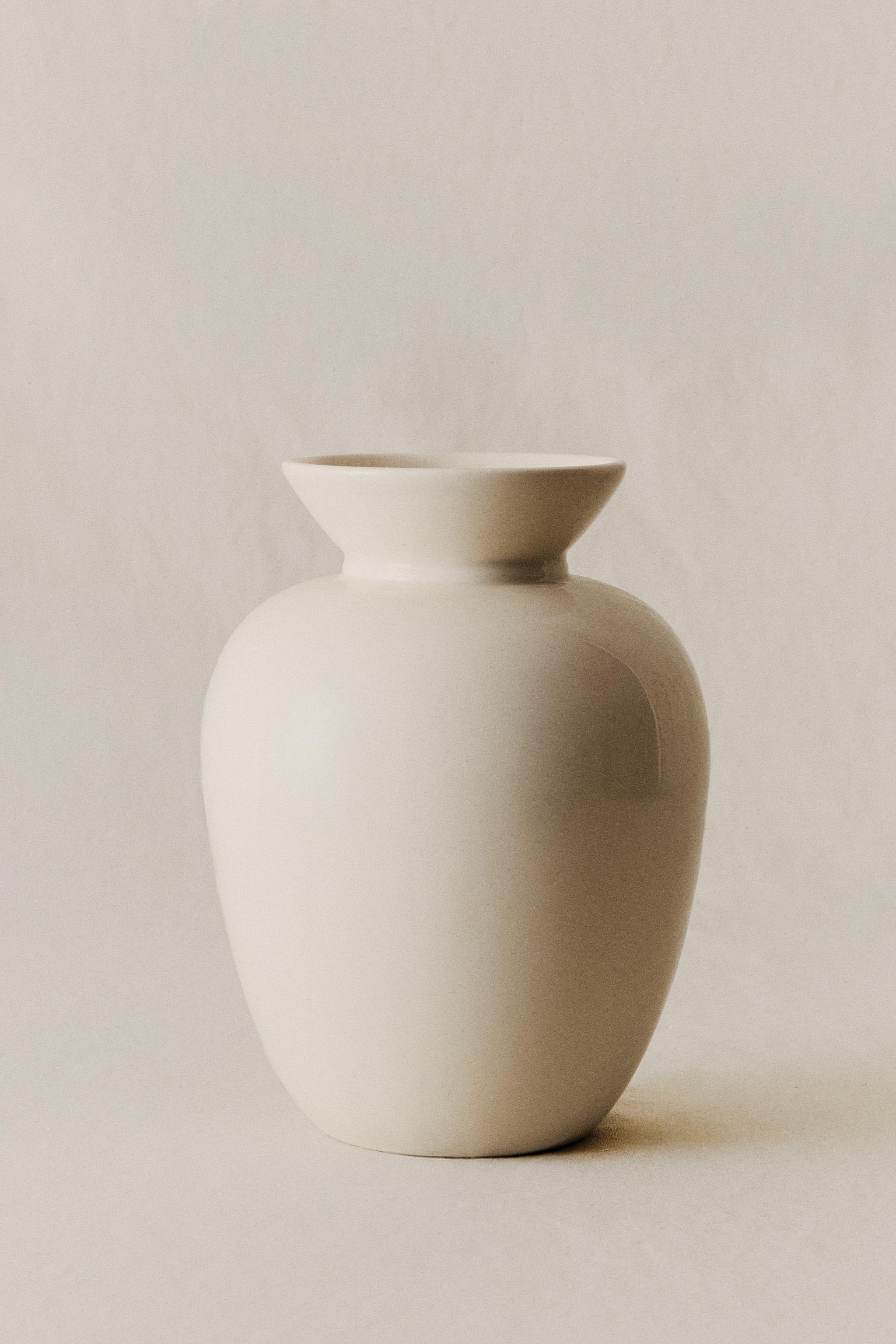 VASE DÉCORATIF CÉRAMIQUE CRÈME